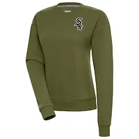 Women's Antigua Olive Chicago White Sox Victory Pullover Sweatshirt