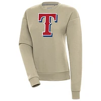 Women's Antigua Khaki Texas Rangers Victory Pullover Sweatshirt