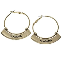 Alabama Crimson Tide Weller Gold Hoop Earrings