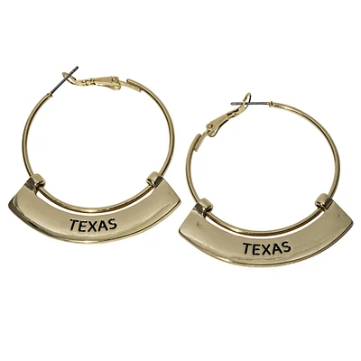 Texas Longhorns Weller Gold Hoop Earrings