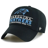 Men's '47  Black Carolina Panthers Vernon Clean Up Adjustable Hat