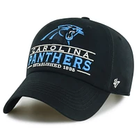 Men's '47  Black Carolina Panthers Vernon Clean Up Adjustable Hat