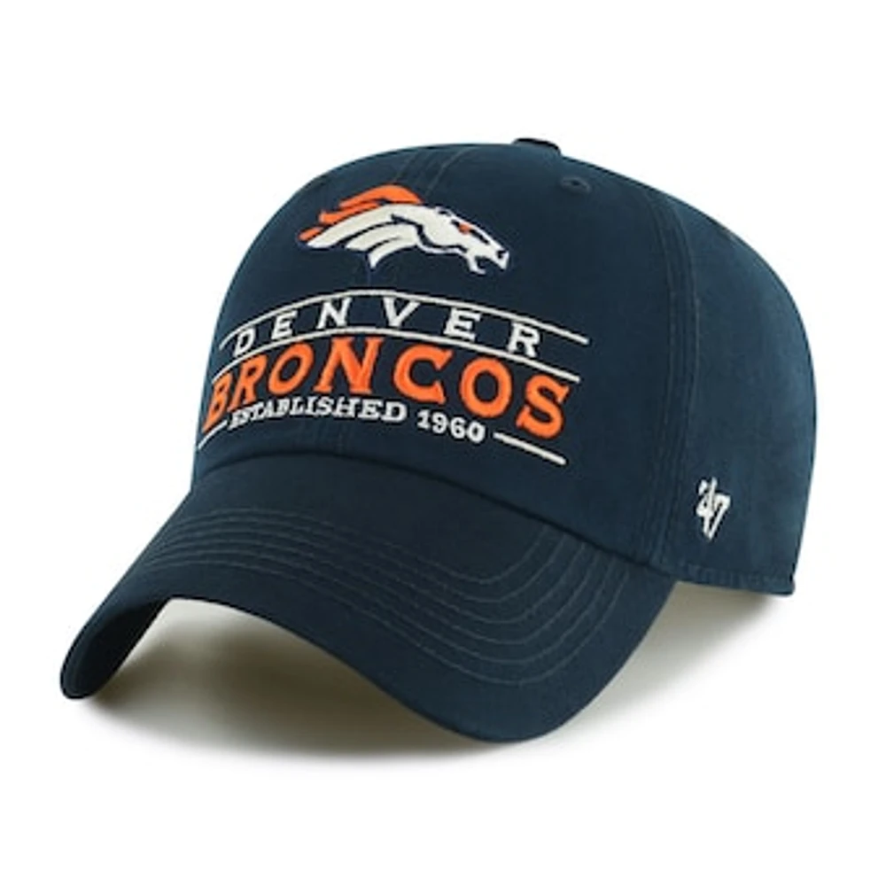 Men's '47  Navy Denver Broncos Vernon Clean Up Adjustable Hat