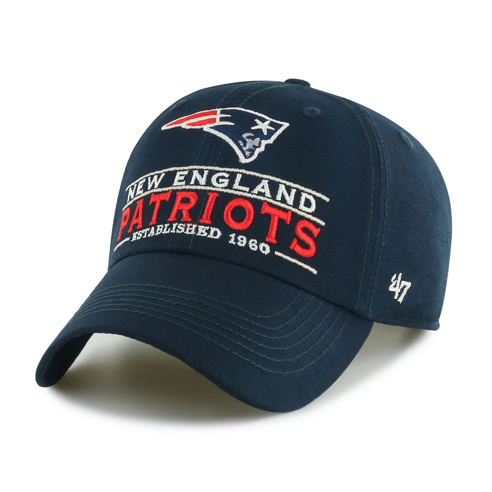 Men's '47  Navy New England Patriots Vernon Clean Up Adjustable Hat