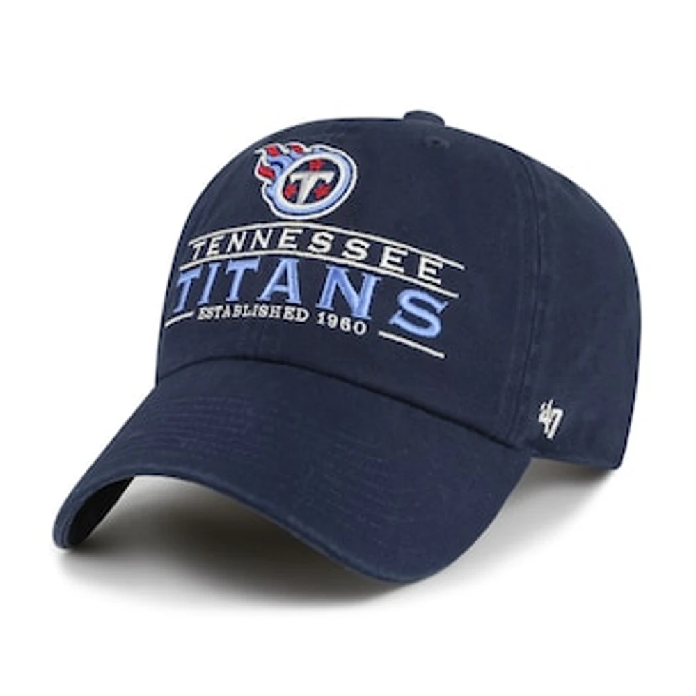 Men's '47  Navy Tennessee Titans Vernon Clean Up Adjustable Hat