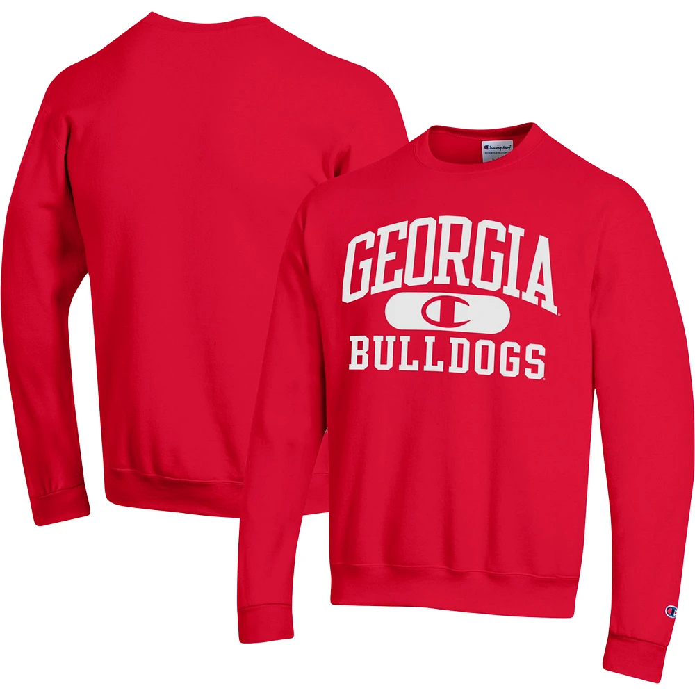 Men's Champion Red Georgia Bulldogs Arch Pill Sweatshirt