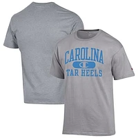 Men's Champion Heather Gray North Carolina Tar Heels Arch Pill T-Shirt