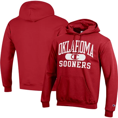 Men's Champion Crimson Oklahoma Sooners Arch Pill Pullover Hoodie