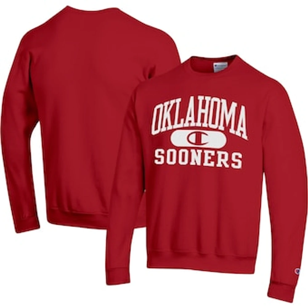 Men's Champion Crimson Oklahoma Sooners Arch Pill Sweatshirt