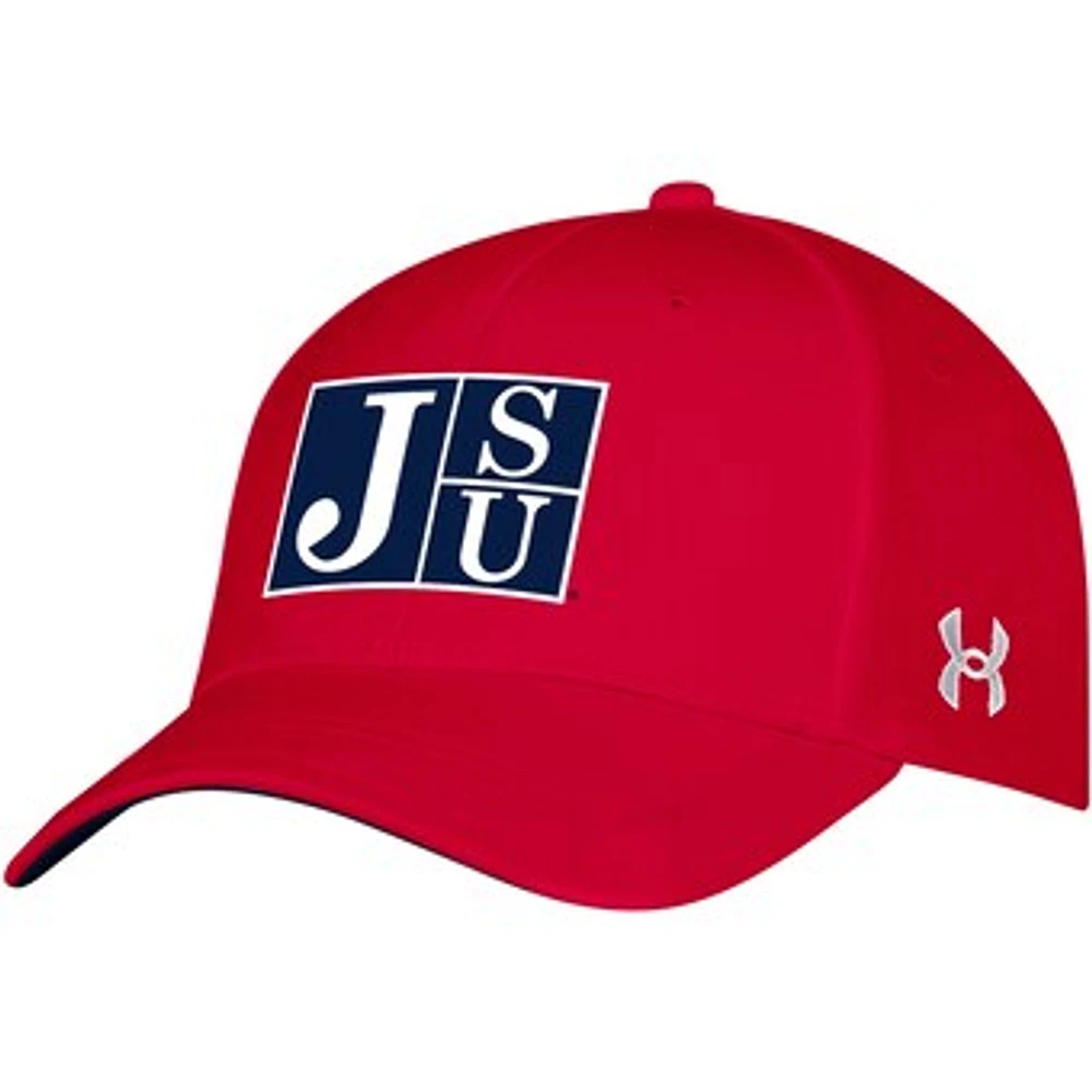 Men's Under Armour Red Jackson State Tigers Blitzing Accent Iso-Chill Adjustable Hat