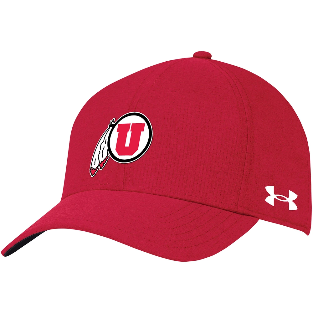 Women's Under Armour Red Utah Utes Logo Adjustable Hat