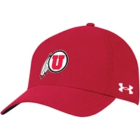 Women's Under Armour Red Utah Utes Logo Adjustable Hat