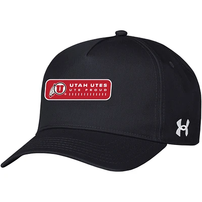 Men's Under Armour  Black Utah Utes 2023 Sideline Adjustable Hat