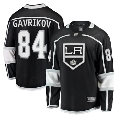 Men's Fanatics Vladislav Gavrikov Black Los Angeles Kings Home Breakaway Jersey