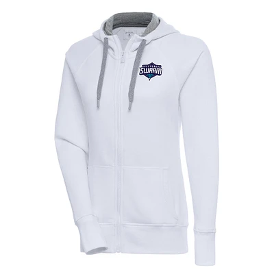 Women's Antigua Greensboro Swarm Victory Full-Zip Hoodie