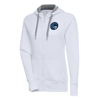 Women's Antigua White Iowa Wolves Victory Full-Zip Hoodie
