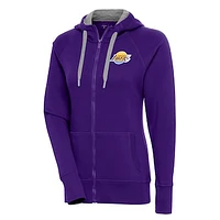 Women's Antigua Purple South Bay Lakers Victory Full-Zip Hoodie