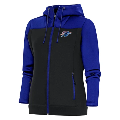 Women's Antigua Blue Oklahoma City Protect Full-Zip Hoodie