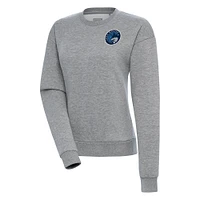 Women's Antigua Heather Gray Iowa Wolves Victory Pullover Sweatshirt