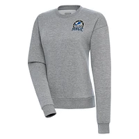 Women's Antigua Heather Gray Lakeland Magic Victory Pullover Sweatshirt