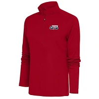 Women's Antigua Red Capital City Go-Go Tribute Half-Zip Pullover Top