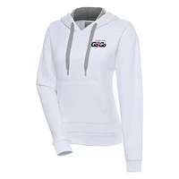 Women's Antigua White Capital City Go-Go Victory Pullover Hoodie
