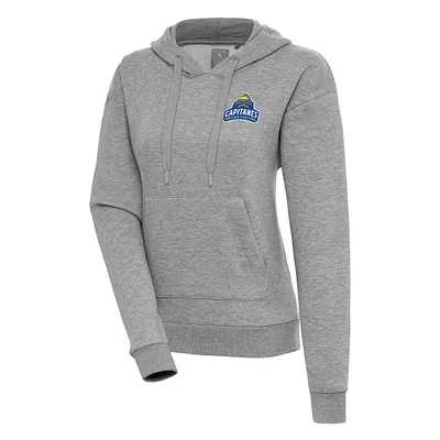 Women's Antigua Heather Gray Capitanes de Ciudad Mexico Victory Pullover Hoodie