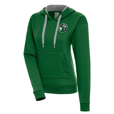 Women's Antigua Green Maine Celtics Victory Pullover Hoodie