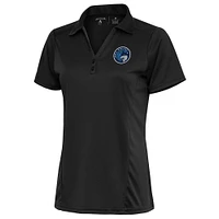 Women's Antigua Charcoal Iowa Wolves Tribute Polo