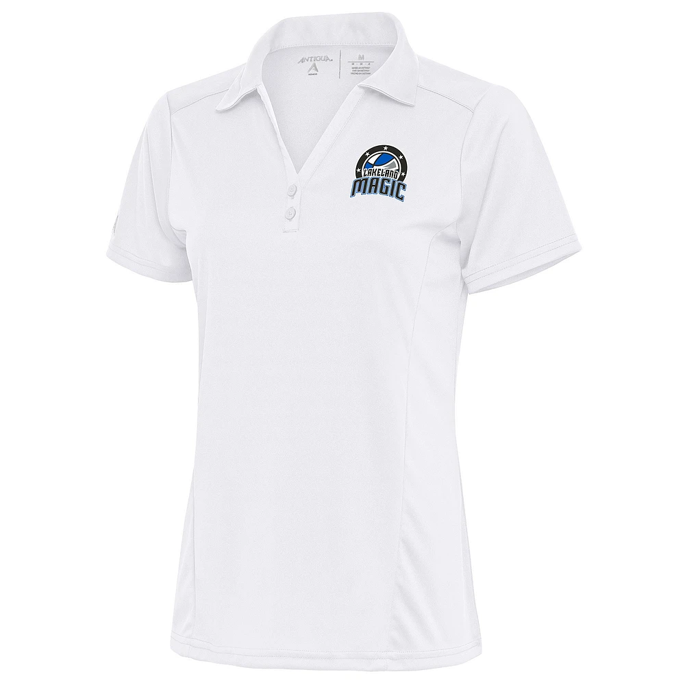 Women's Antigua White Lakeland Magic Tribute Polo