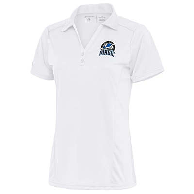 Women's Antigua White Lakeland Magic Tribute Polo