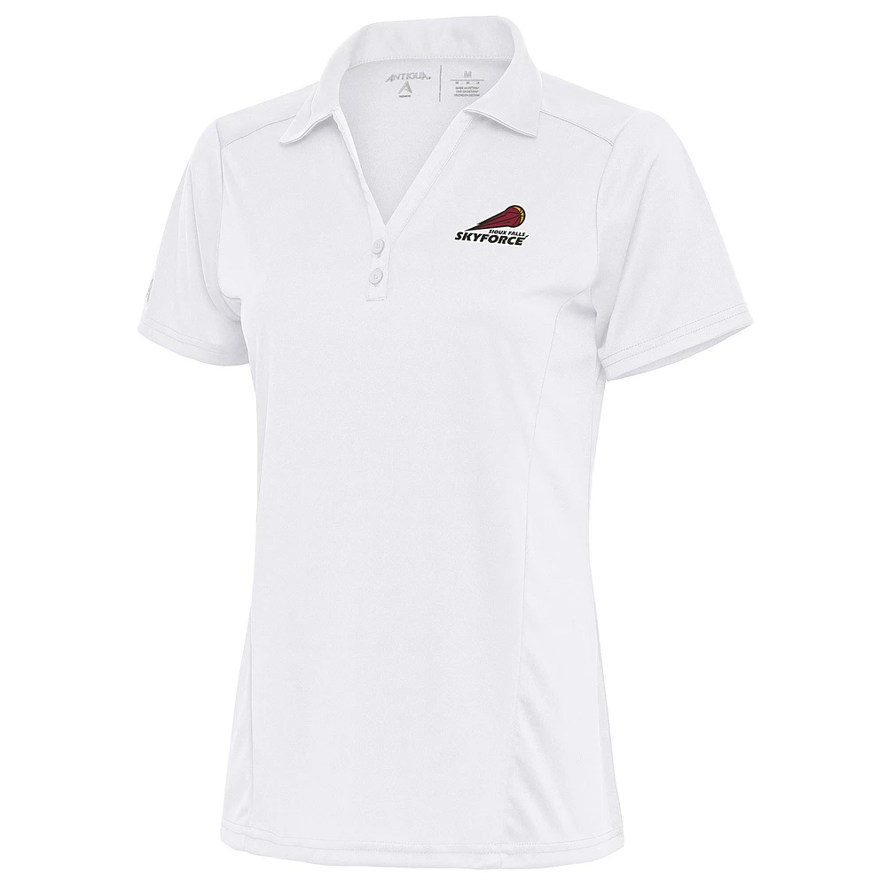 Women's Antigua White Sioux Falls Skyforce Tribute Polo