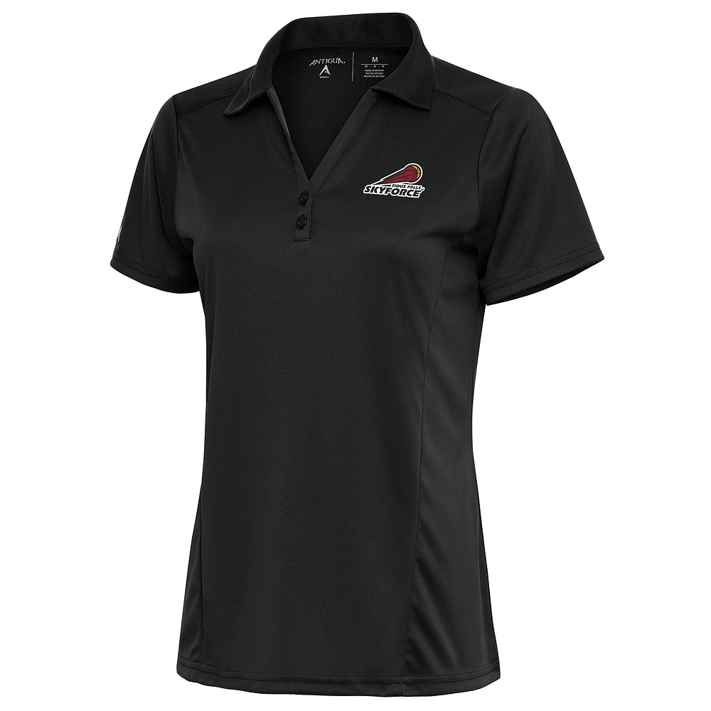 Women's Antigua Charcoal Sioux Falls Skyforce Tribute Polo