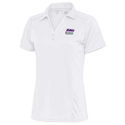 Women's Antigua White Stockton Kings Tribute Polo