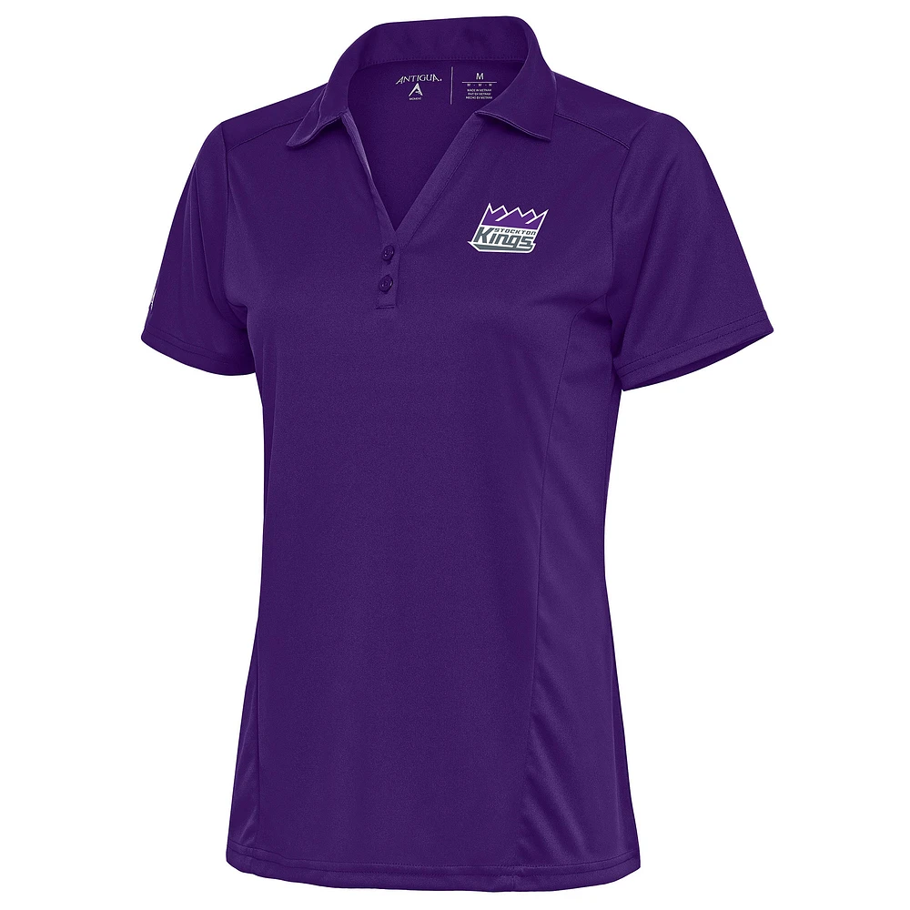 Women's Antigua Purple Stockton Kings Tribute Polo