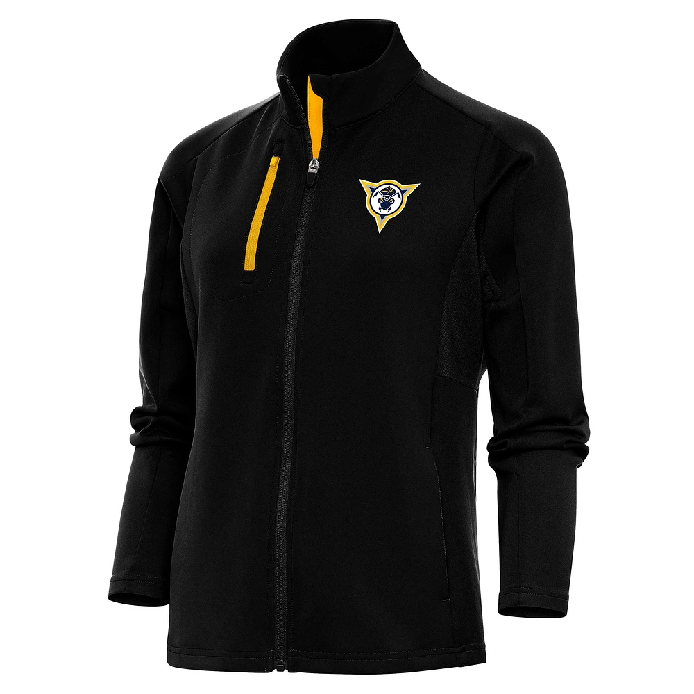 Women's Antigua Black Fort Wayne Mad Ants Generation Full-Zip Jacket