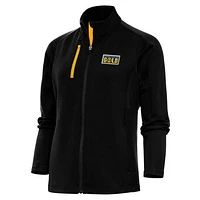 Women's Antigua Black Grand Rapids Gold Generation Full-Zip Jacket