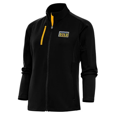 Women's Antigua Black Grand Rapids Gold Generation Full-Zip Jacket