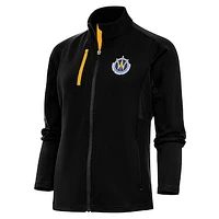 Women's Antigua Black Santa Cruz Warriors Generation Full-Zip Jacket