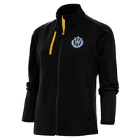 Women's Antigua Black Santa Cruz Warriors Generation Full-Zip Jacket