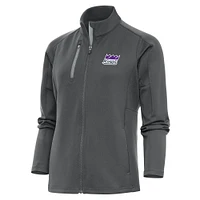Women's Antigua Charcoal Stockton Kings Generation Full-Zip Jacket