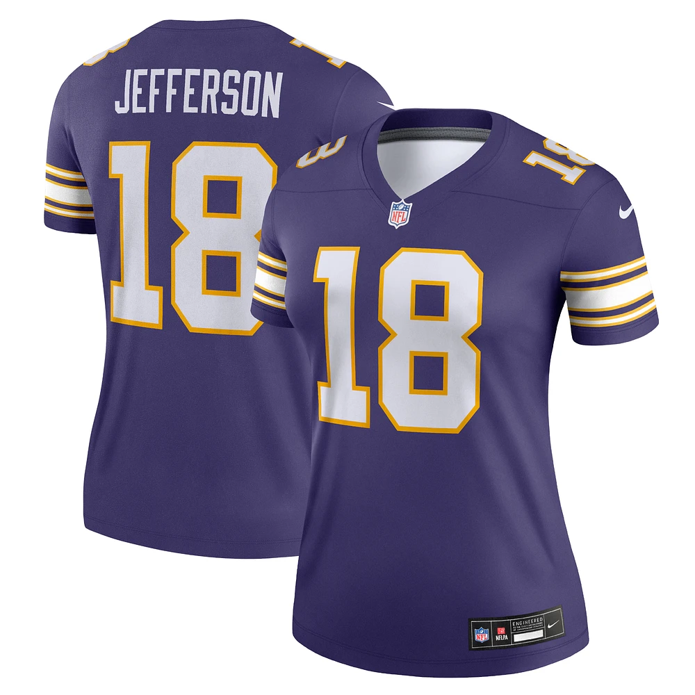 Women's Nike Justin Jefferson Minnesota Vikings Alternate Legend Player Performance Top