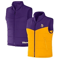 Men's NFL x Darius Rucker Collection by Fanatics Purple Minnesota Vikings Colorblocked Full-Zip Vest