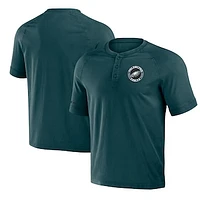 Men's NFL x Darius Rucker Collection by Fanatics Midnight Green Philadelphia Eagles Washed Raglan Henley T-Shirt