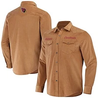 Men's NFL x Darius Rucker Collection by Fanatics Tan Arizona Cardinals Western Full-Snap Shirt