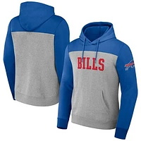 Men's NFL x Darius Rucker Collection by Fanatics Heather Gray Buffalo Bills Color Blocked Pullover Hoodie
