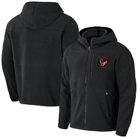 Men's NFL x Darius Rucker Collection by Fanatics  Black Houston Texans Sherpa Full-Zip Hoodie