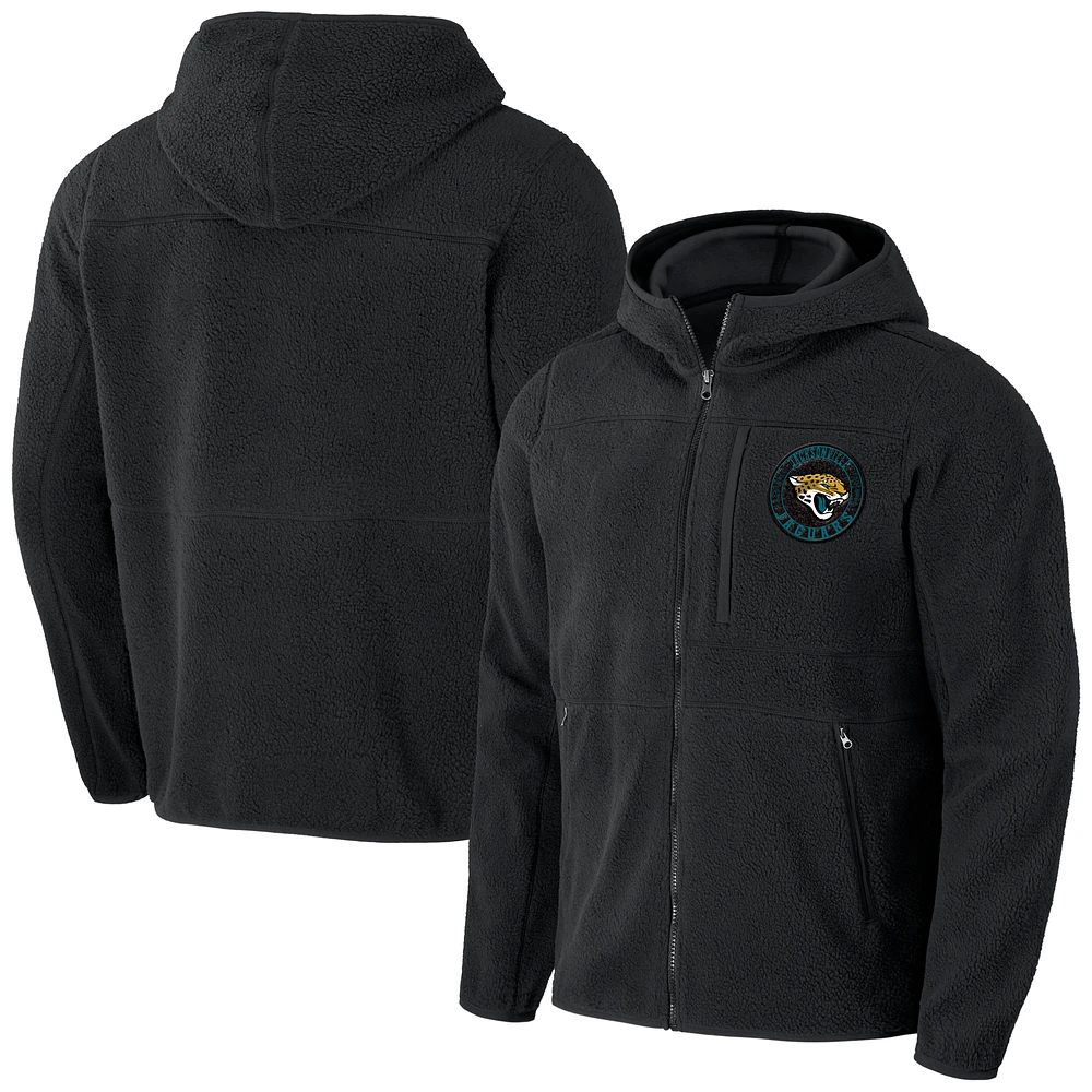 Men's NFL x Darius Rucker Collection by Fanatics Black Jacksonville Jaguars Sherpa Full-Zip Hoodie