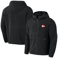 Men's NFL x Darius Rucker Collection by Fanatics  Black Kansas City Chiefs Sherpa Full-Zip Hoodie