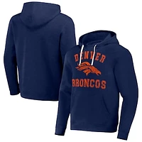 Men's NFL x Darius Rucker Collection by Fanatics Navy Denver Broncos Coaches Pullover Hoodie